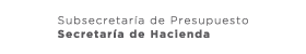 SubSecretar&iacute;a de Presupuesto